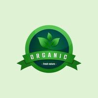 Vector graphic of organic label logo design template