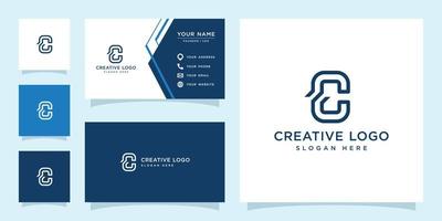 Vector graphic of initial C logo design template