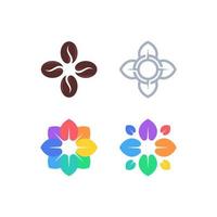 Vector graphic of flower logo design template