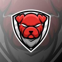 vector graphics illustration of a dog in esport logo style. perfect for game team or product logo