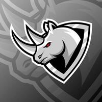 vector graphics illustration of a rhino in esport logo style. perfect for game team or product logo