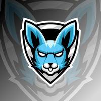 ilustración gráfica vectorial de un conejo en estilo de logotipo de esport. perfecto para el equipo de juego o el logotipo del producto vector