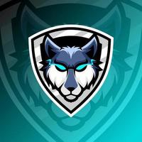 vector graphics illustration of a wolf in esport logo style. perfect for game team or product logo