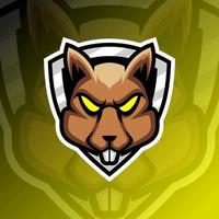 vector graphics illustration of a squirrel in esport logo style. perfect for game team or product logo