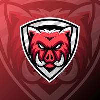 vector graphics illustration of a wildboar in esport logo style. perfect for game team or product logo