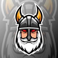 ilustración gráfica vectorial de un vikingo en estilo de logotipo de esport. perfecto para el equipo de juego o el logotipo del producto vector