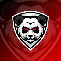 ilustración gráfica vectorial de un panda en estilo de logotipo de esport. perfecto para el equipo de juego o el logotipo del producto vector