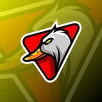 ilustración gráfica vectorial de un pato en estilo de logotipo de esport. perfecto para el equipo de juego o el logotipo del producto vector