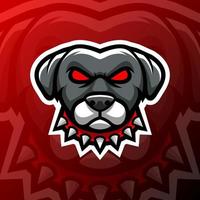 vector graphics illustration of a dog in esport logo style. perfect for game team or product logo