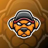 vector graphics illustration of a dog in esport logo style. perfect for game team or product logo