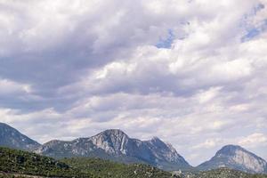 Beautiful Turkish mountains and cloudy sky photo