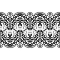 Vertical Seamless pattern lace. vector