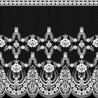 Vertical Seamless pattern lace. vector