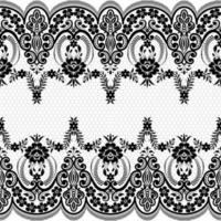 Vertical Seamless pattern lace. vector