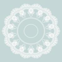 background with lace ornament - mandala vector