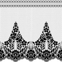 Vertical Seamless pattern lace. vector