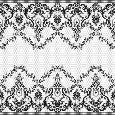 Vertical Seamless pattern lace.