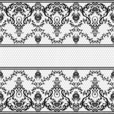 Vertical Seamless pattern lace.