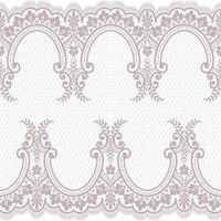 Lace seamless pattern with flowers vector