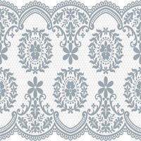 Lace seamless pattern with flowers vector