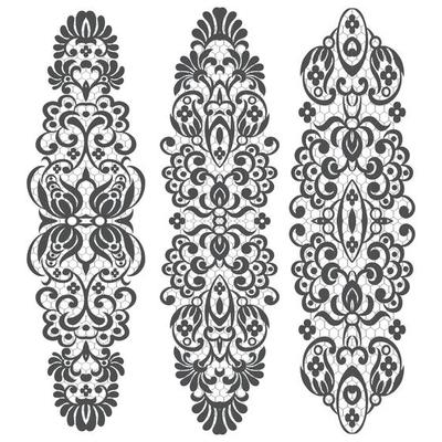 Vector Damask Ornament Set