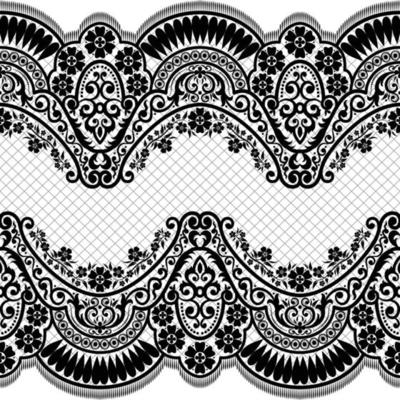 Vertical Seamless pattern lace.