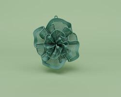 3d render of finger ring flower style isolated on Pastel background, 3d background minimal scene photo