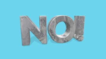 no sign illustration 3d render on blue background photo