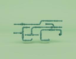 3d render of pipe isolated on Pastel background, 3d background minimal scene photo