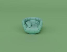 3d render of sofa with cushion isolated on Pastel background, 3d background minimal scene photo