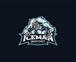 Yeti mascot logo design vector