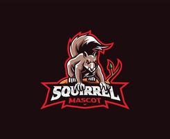 Squirrel mascot logo design vector