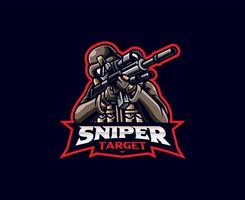 Sniper mascot logo design