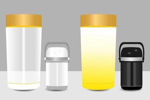 envases realistas vacíos para ilustración vectorial de botellas de vidrio, para almacenamiento, transporte y venta de comestibles vector