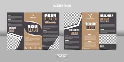 Three fold brochure template Simple design for companies and businesses. Creative concept brochure vector template.