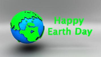 Earth Day. Polygonal globe Earth icon. World globe illustration with a green polygonal geometric map of the land photo