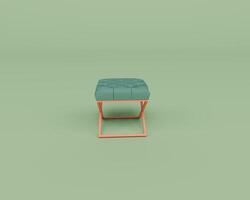 3d render of stool isolated on Pastel background, 3d background minimal scene photo