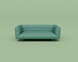 3d render of sofa isolated on Pastel background, 3d background minimal scene photo