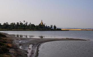 Hala Sultan Tekke Mosque on Salt lake, Larnaca, Cyprus photo