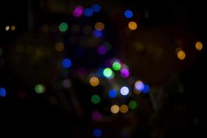Abstract bokeh light effects on the night. Black background with colorful light effects. background with  Blur bokeh effects. Abstract background texture photo