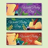 World Poetry Day Banner vector