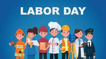 People Group Different Occupation Set, International Labor Day Flat Vector Illustration