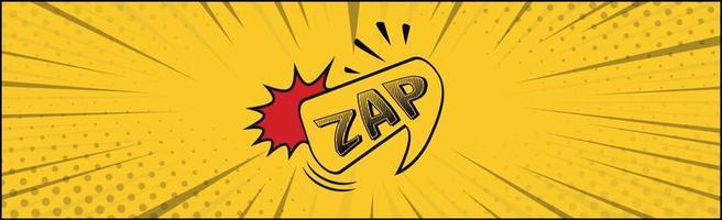 Comic lettering ZAP on white background - Vector