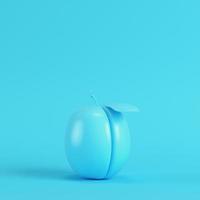 Plum on bright blue background in pastel colors photo