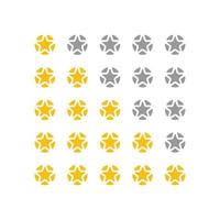 star icon black set, rating icon black set icon vector