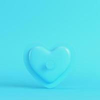 Abstract heart shape on bright blue background in pastel colors