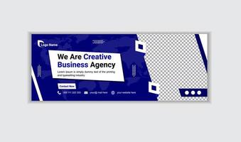 Creative corporate business web banner design and landing page social media cover or thumbnail template vector