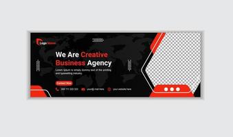 Creative corporate business web banner design and landing page social media cover or thumbnail template vector