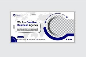 Creative corporate business web banner design and landing page social media cover or thumbnail template vector