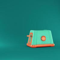 Toaster on dark green background photo